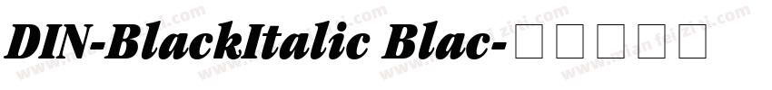 DIN-BlackItalic Blac字体转换